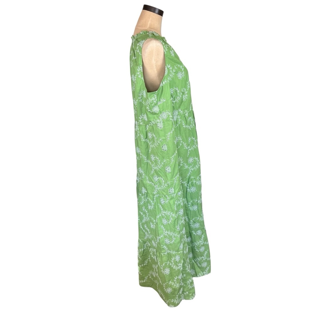 J. Jill sleeveless tiered women’s maxi dress in snap pea SZ XL - Picture 5 of 12